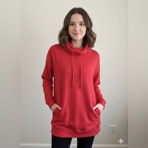 Style & Co. Vibrant Red Cowl Neck Sweater
